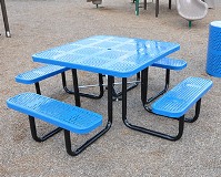 TP1661007 46in. Square Expanded Metal Table