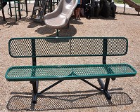 TP1661046 46in. Expanded Metal Bench w/Back