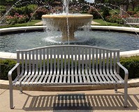 TP5361102 72in. Powder Coated Metal Plaza Arch Bench